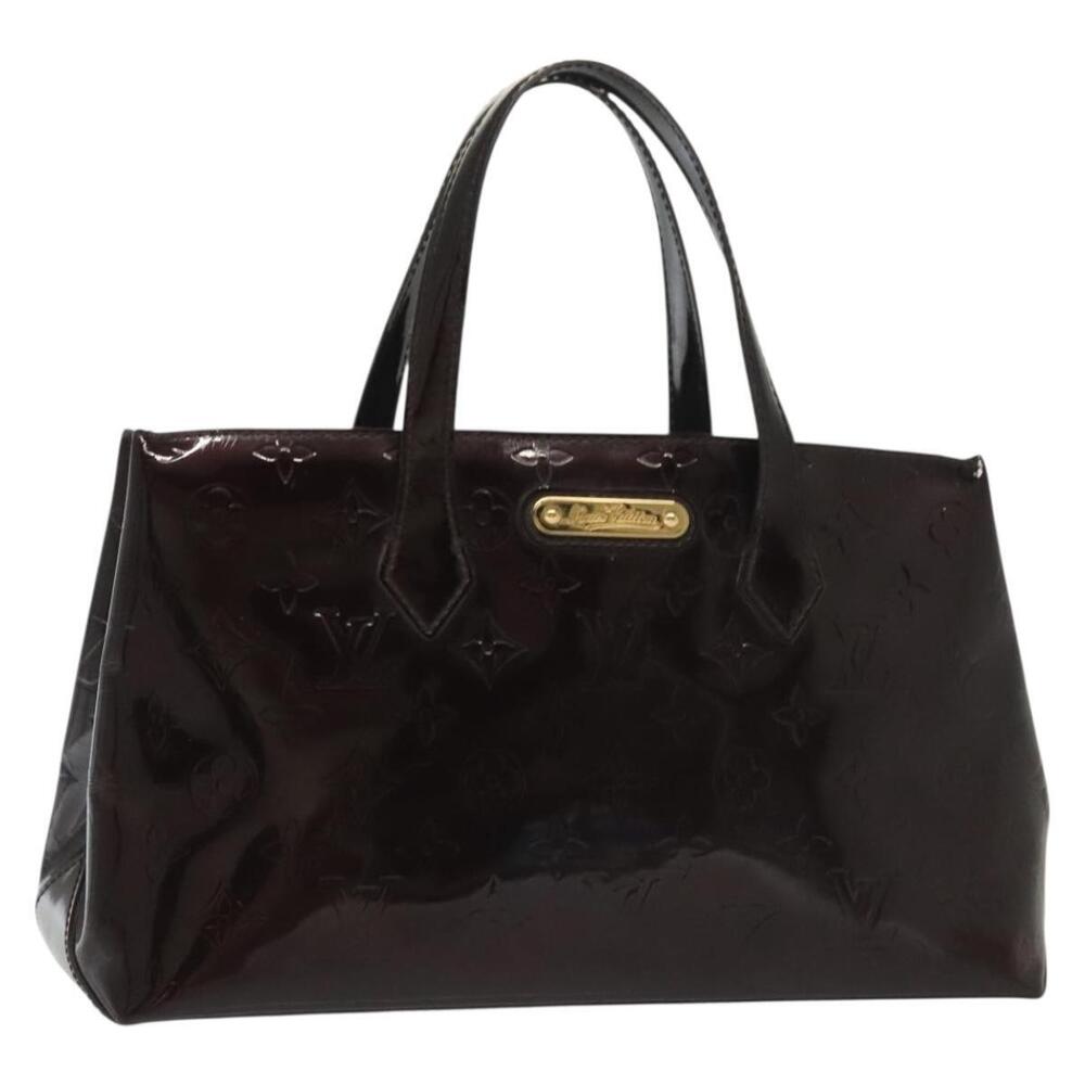 LOUIS VUITTON Monogram Vernis Wilshire PM Hand Bag Amarante M93641 Auth 141239